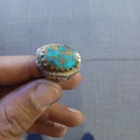 فروش انگشتر عقیق شرف الشمس وفیروزه