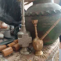 قلیان و گلاب پاش قدیمی و هاون