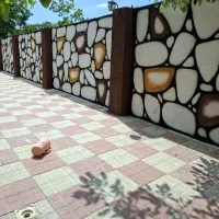 رنگ باغ نقاشی باغ طرح سنگ ویلا رنگکاری باغ