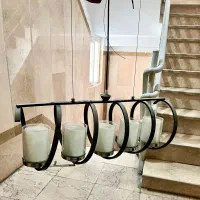 لوستر مدرن ۵ شعله فلزی