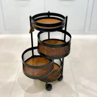 جاسیب زمینی پیاز فلزی چرخ دار