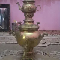 سماور و قوری زغالی کلکسیونی برنج