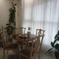 میز صندلی چهار نفره  چوب اصل