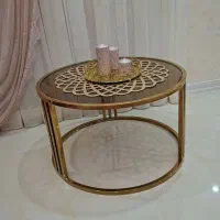 میز گرد استیل