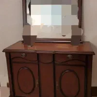 میز کنسول با آینه سالم جنس چوب