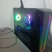 کیس گیمینگ + مانیتور 27 asus