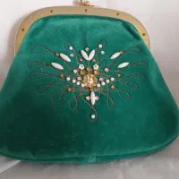 کیف شب خارجی جیر سبز کار دست