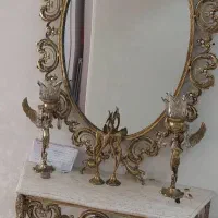 آینه وشمعدان برنز