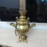 سماور زغالی قدیمی برنزی ۴لیتری