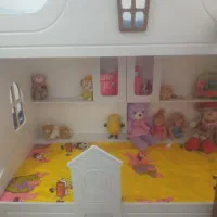 تخت نوجوان دوطبقه طرح کلبه