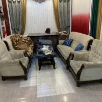 مدل ۷ نفره پایه چوب گردو