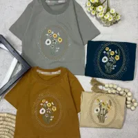 تیشرت مجلسی بچه‌گونه گلدوزی شده