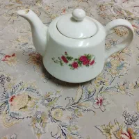 شیشه فلاسک ، قوری گلسرخی ، نعلبکی
