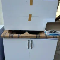 هایگلاس طرح فلزی کابینت زیرسینک و زیر سینکی گاز