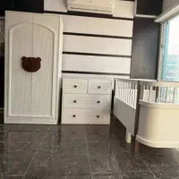 کمد بچه با طرح کاجی +/ تخت + مناسب سیسمونی