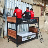 دوطبقه مدل بارسا ستون فلز کفی فنس تحمل وزن 150کیلو
