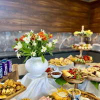 فینگرفود نیلمون کیک دسر مزه و میوه چیدمان