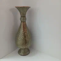 گلدون مسی خاتم کاری