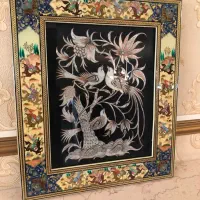 تابلو مس طرح گل و پرنده