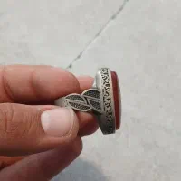 انگشتر مردانه طلا روس با ذکر یا علی مدد