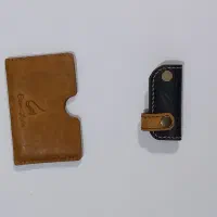 جا کارتی و جا کلیدی ست چرم اصل(شتر)
