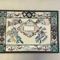 نقاشی آکریلیک ۷۰ در ۱۰۰