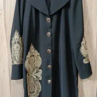 مانتو مجلسی مشکی سایز 44
