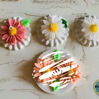 شمع گل بابونه (با زیر شمعی) دستساز