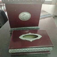 ست سطل و دستمال چوبی