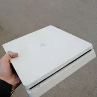 پلی استیشن ps4 slim سفارشی سفید کپی خور دو دسته
