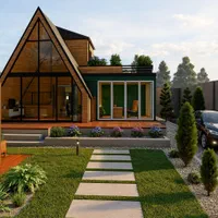 طراحی سه بعدی نمای بیرون و فضای داخلی