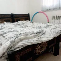 دوعدد تختخواب یک نفره فلز وچوب