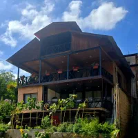 کلبه چوبی نیسا با ویو جنگل در پاقلعه رامیان