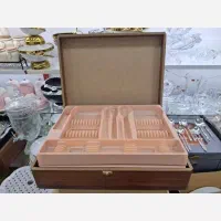 جعبه قاشق چنگال چوبی مناسب برای سرویس 24 و 30نفره