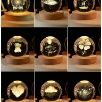 گوی کریستالی سه بعدی چراغ دار در 20 طرح