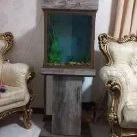 آکواریوم  با پایه و درپوش متحرک و لوازم ...