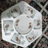 سرویس چای خوری گل سرخی آکبند