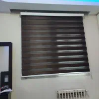 پرده زیرا قهوه ای تیره کاملا نو