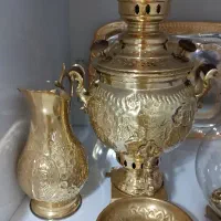 سماور زغالی طلایی نو نو
