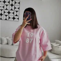 تیشرت باکسی طرح دار