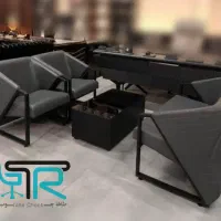 نیمست مبلمان چرمی مدرن آیلین/میزمدیرمدرسه کانترپست