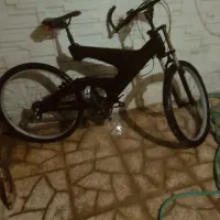 دوچرخه ۲۶‌ رنگ مشکی لاستیک جلو عقب نو