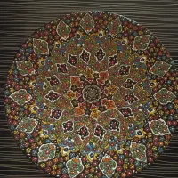 بشقاب سایز بزرگ میناکاری دیوارکوب