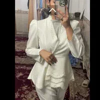 کت شلوار سفید عروس