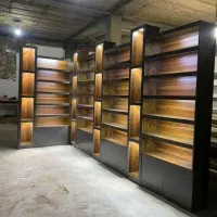 دکور مغازه ویترین قفسه دکور داروخانه