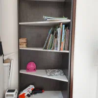 قفسه کتابخانه دیواری کنج mdf محکم