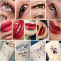 تتو بدن و شیدینگ لب و خط چشم ویژه بانوان