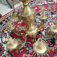 ۳ عدد لوستر برنزی ۶ و ۵ و ۳ شاخه سالم|لوستر و چراغ آویز|تهران, شمس‌آباد|دیوار