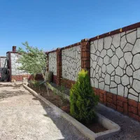 سیمان کاری طرح سنگ و چوب