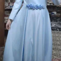 لباس مجلسی آبی آسمانی